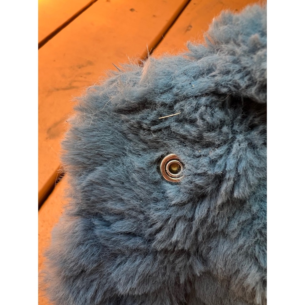 Steiff Blue Triceratops Dinosaur Plush Toy Knopf Im Ohr Handmade 087806 - Picture 6 of 9